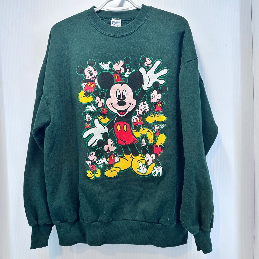 Vintage Velva Sheen Disney Mickey Mouse Graphic Sweatshirt XL Made in USA‎